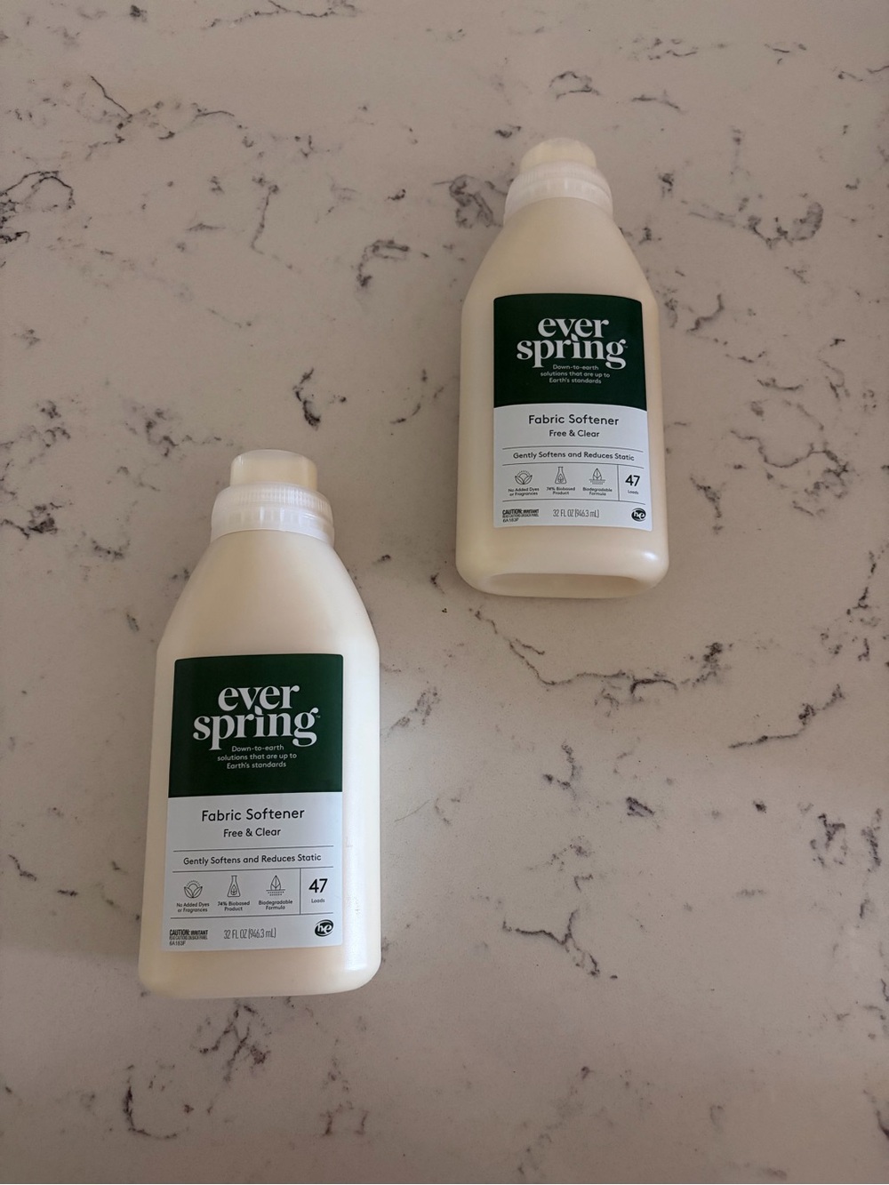 Ever Spring new free and clear fabric softener discontinued 32 fl oz